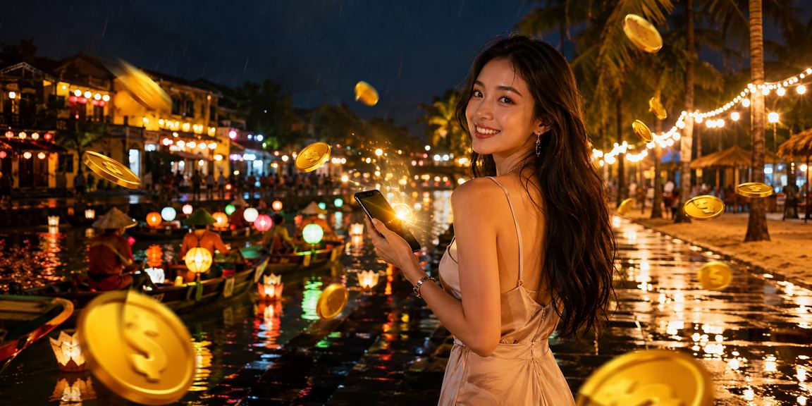 Người dùng trải nghiệm casino VIP trên điện thoại tại Hội An